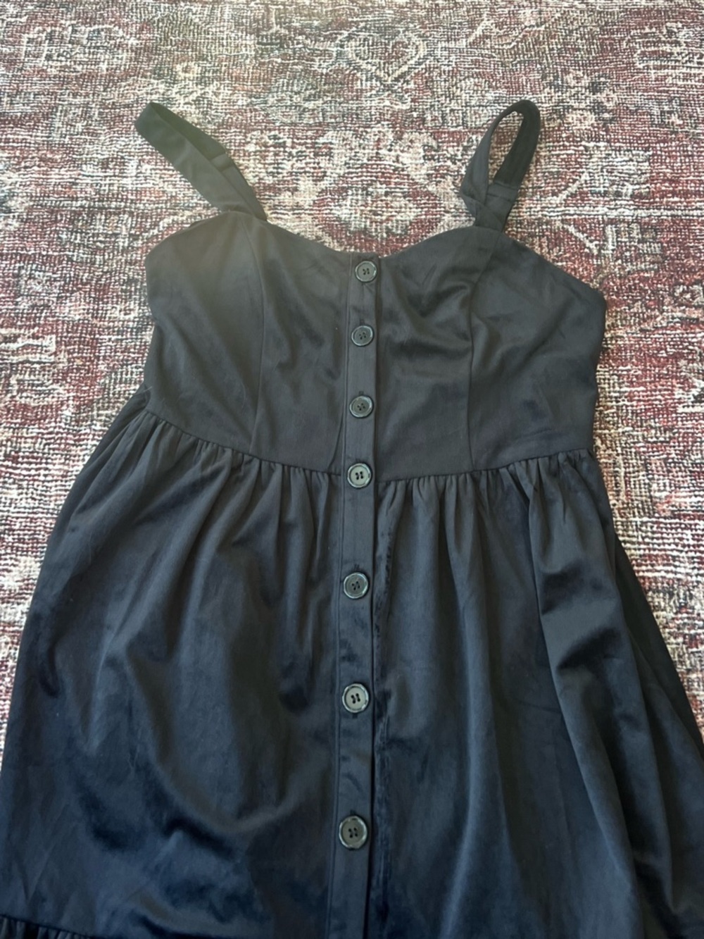 Black Button-Front Sundress - Picture 2 of 3